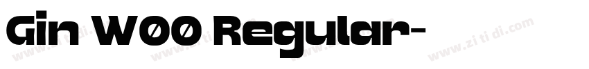 Gin W00 Regular字体转换